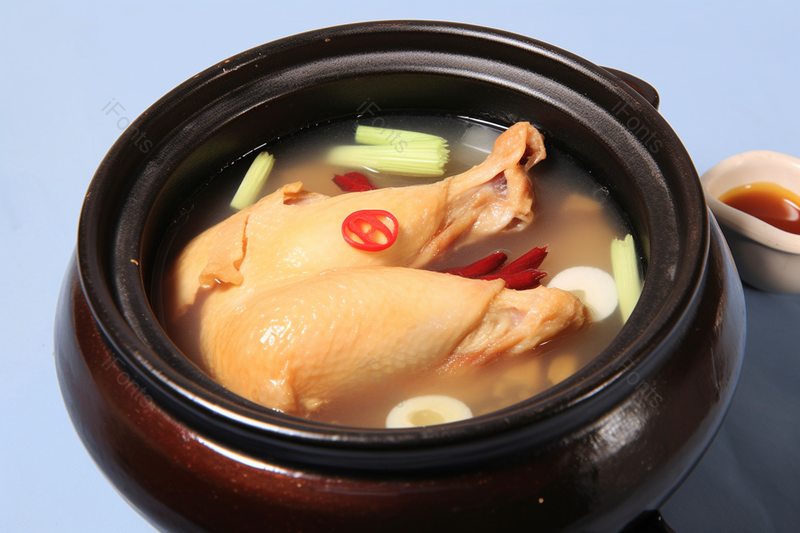 砂锅里的人参老鸡汤富有营养的美食背景图,高清,摄影图,摄影图片,图片大全,摄影图免费下载